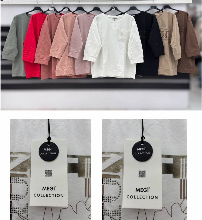 Bluzki damskie Roz S-XL, Mix Kolor .Paczka 12 szt